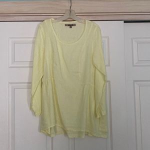 Flax - yellow P ballerina top
